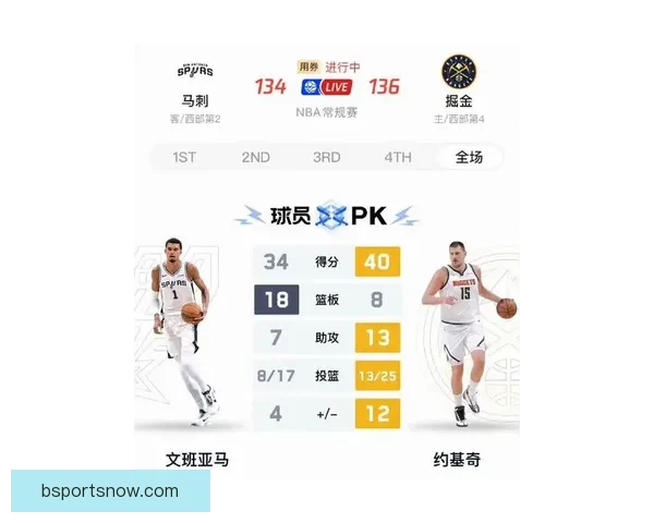 神仙对决约基奇与文班亚马激战掘金险胜马刺点燃常规赛激情